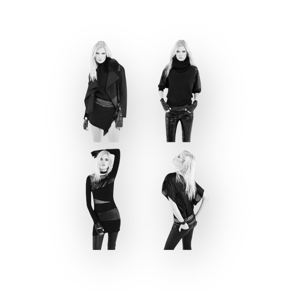 Plein Sud JEANIUS ☻ Asymmetrical Cashmere Sweater Tunic Bat Wing Dress ☻︎ Black - Picture 13 of 14